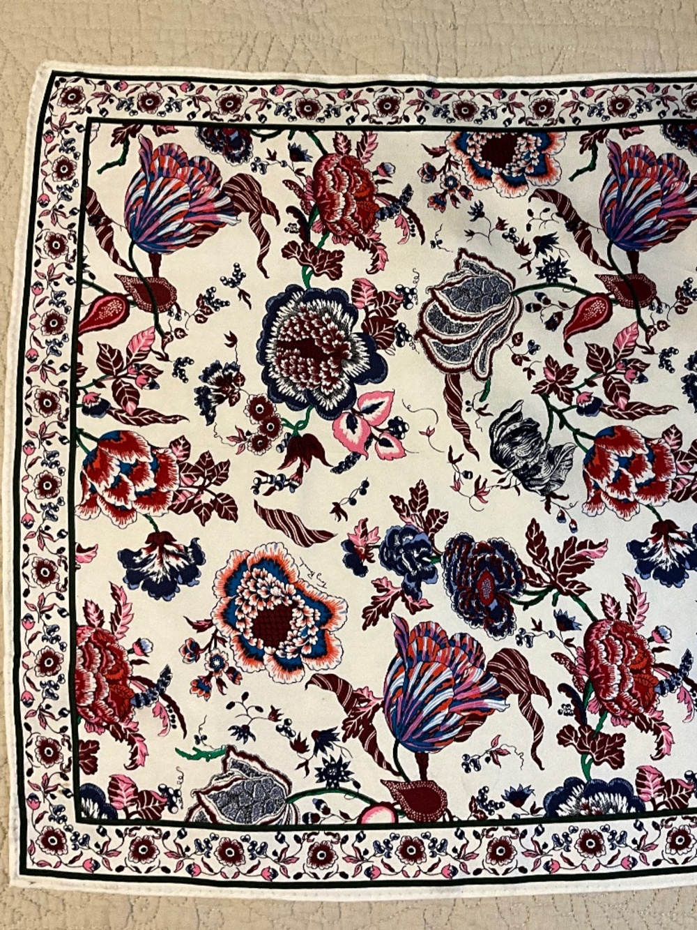 18.5”x18.5” Tory Burch Floral Scarf/Handkerchief